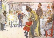 Carl Larsson Star Boys Call at Larssons oil on canvas